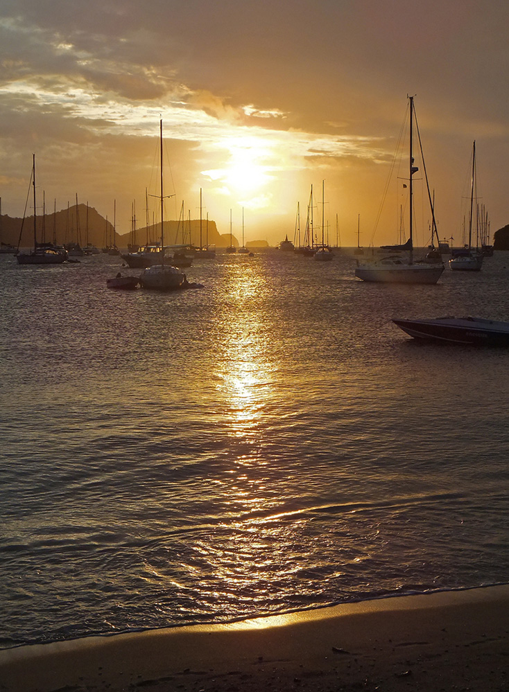 St Vincent and the Grenadines Sunset over Admiralty Bay, Port Elizabeth, Bequia